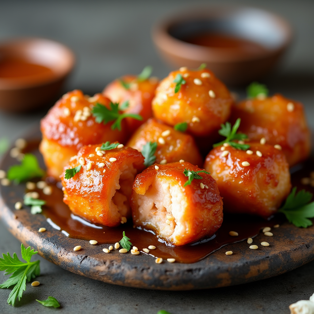 Crispy Honey Garlic Salmon Bites