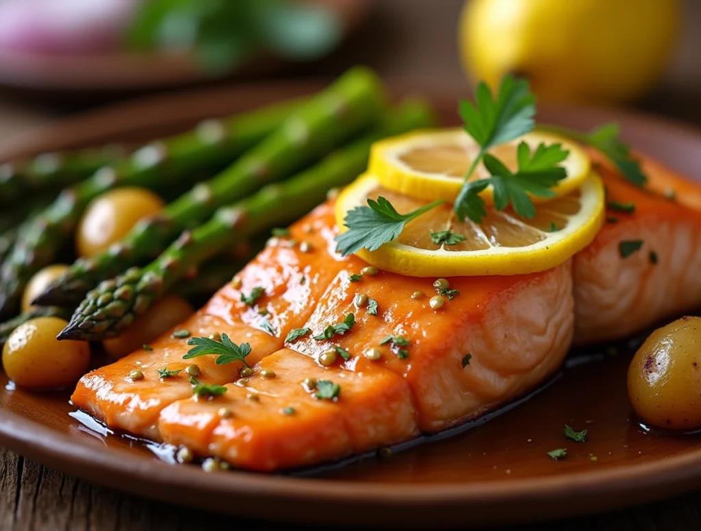 Honey Mustard Salmon is a flavorful dish with a sweet and tangy glaze. Quick, easy, and perfect for a healthy, delicious dinner!