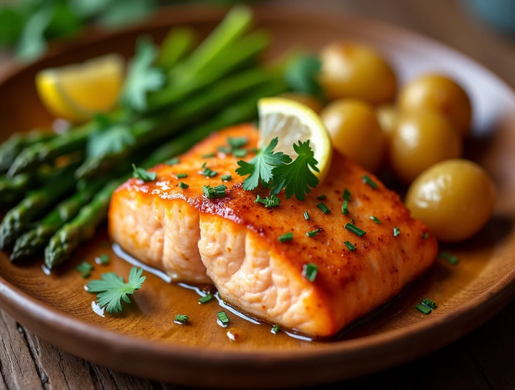 Honey Mustard Salmon is a flavorful dish with a sweet and tangy glaze. Quick, easy, and perfect for a healthy, delicious dinner!