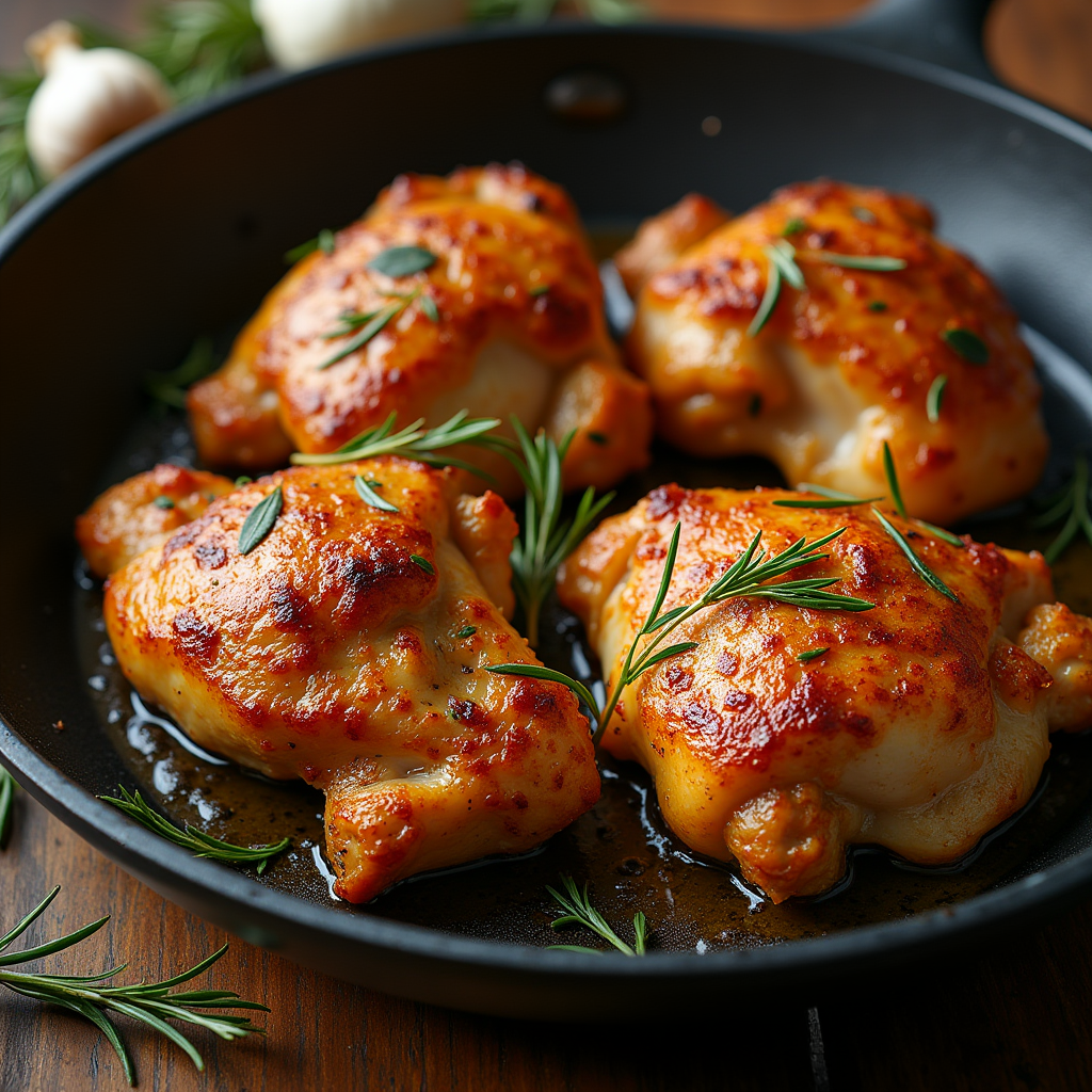 Cold-Pan Chicken Thighs