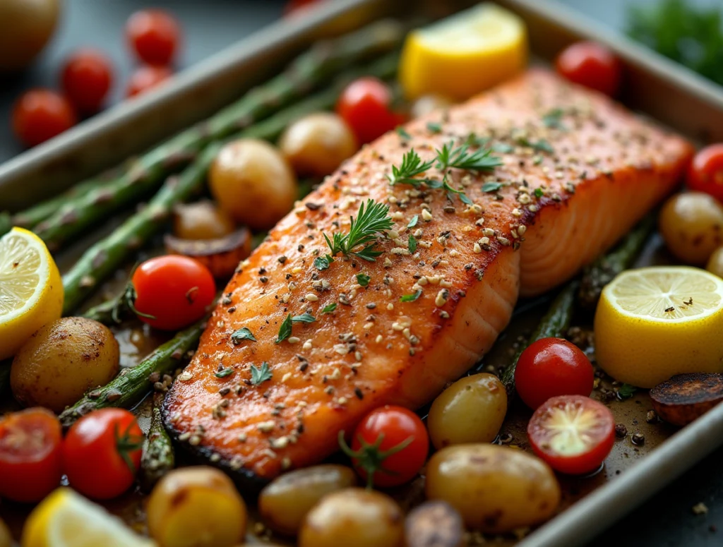 Everything Salmon Sheet Pan Dinner