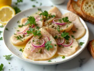 Chicken Carpaccio with Lemon-Caper Dressing